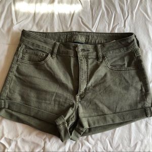 American Eagle Hi Rise Shortie jean shorts